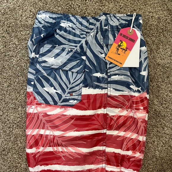 Endless Summer Men’s Printed Swim Trunks with Stretch, 5.5" Inseam - 4th of July - Picture 3 of 6